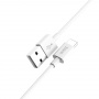 Кабель Hoco X23 Skilled, USB - USB Type-C, 1 м, белый