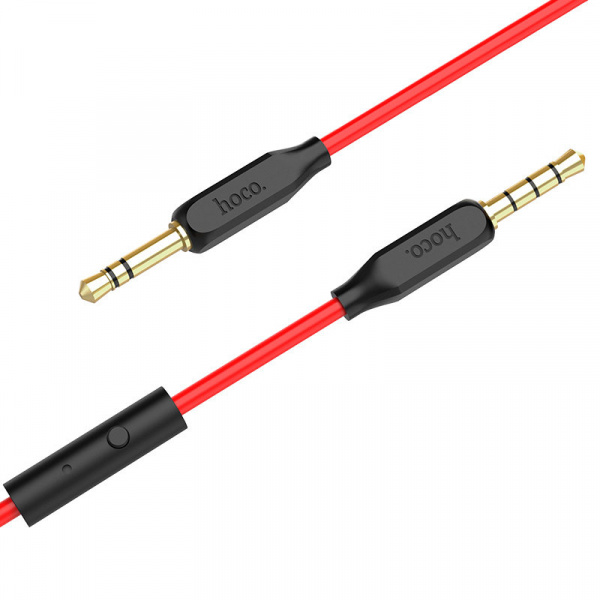 Кабель Hoco UPA12, 3.5 AUX mini jack 3.5 mm, 1 м, красный
