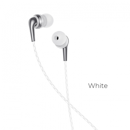 Проводные наушники HOCO M71 Inspiring, Jack 3.5mm, Белый, контроллер с микрофоном