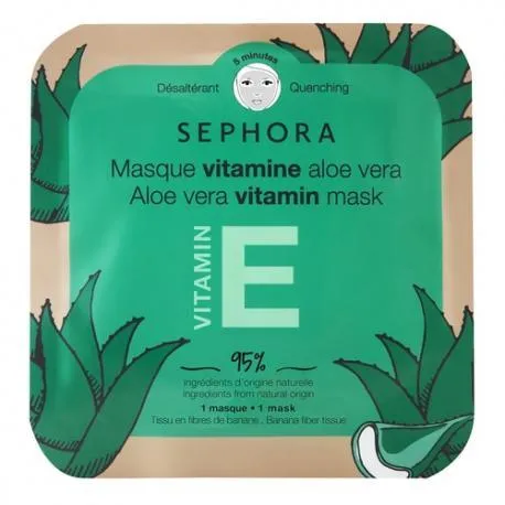 Тканевая маска для лица с алоэ вера и витамином E Kiss Beauty Aloe vera Vitamin E mask